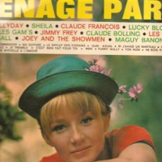 Discos de vinilo: LP TEENAGE PARTY : JOHNNY HALLYDAY, FRANCE GALL, CLAUDE FRANÇOIS, LUCKY BLONDO, VIC LAURENS, ETC 