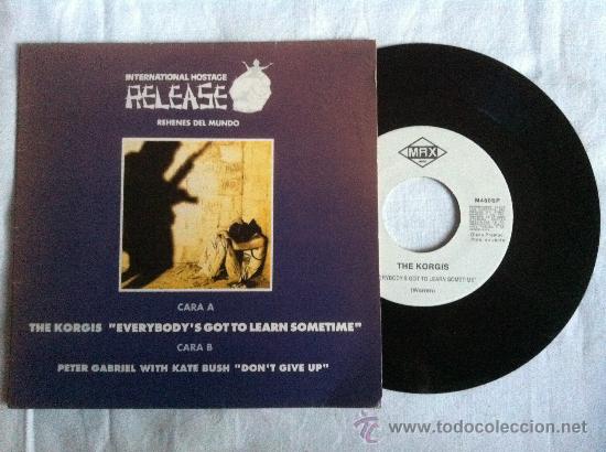 Discos de vinilo: 7&rdquo; INTERNACIONAL HOSTAGE RELEASE-THE KORGIS-PETER GABRIEL - Foto 1