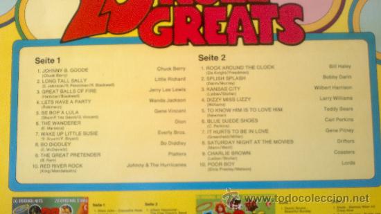 Discos de vinilo: ROCK & ROLL 20 GREATS - K-TEL - Foto 2