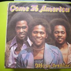 Discos de vinilo: GIBSON BROTHERS-COME TO AMERICA / SINGLE ZAGORA 1976 PEPETO. Lote 33220592
