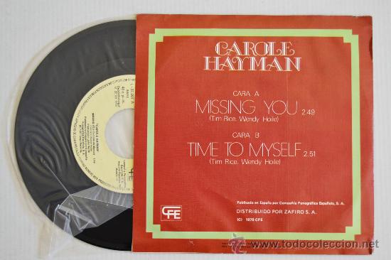 Discos de vinilo: CAROLE HAYMAN Missing You (CFE Single 1978) ESPA&Ntilde;A - Foto 2
