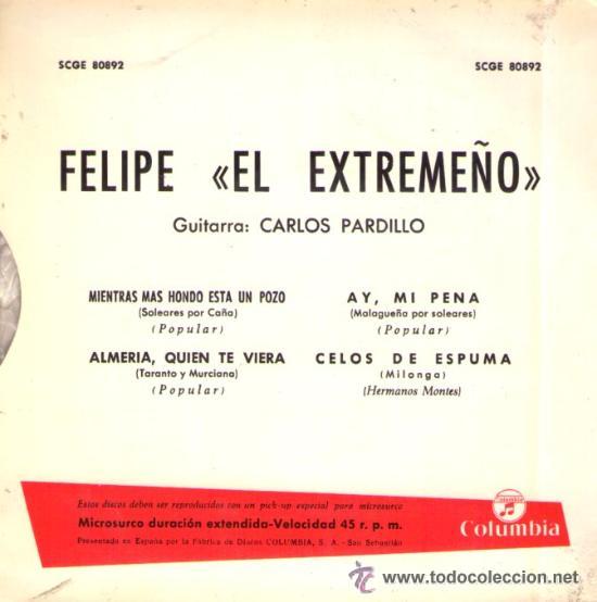 Discos de vinilo: FELIPE EL EXTREME&Ntilde;O - 1964 - Foto 2