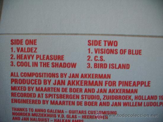 Discos de vinilo: JAN AKKERMAN -- PLEASURE POINT - Foto 2