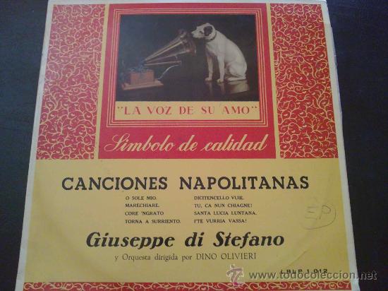 Discos de vinilo: GIUSEPPE DI STEFANO, CANCIONES NAPOLITANAS - MINI LP - Foto 1