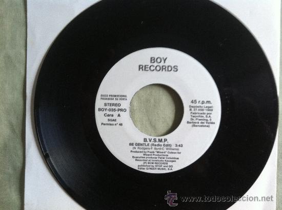 Discos de vinilo: 7&rdquo; B.VS.M.P.-BE GENTLE-PROMOCIONAL - Foto 1