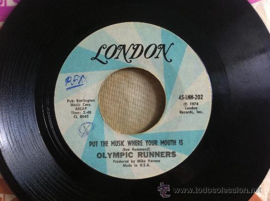 Discos de vinilo: 7&rdquo; OLYMPIC RUNNERS-PUT THE MUSIC WHERE..DO IT OVER - Foto 1