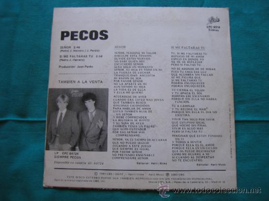 Discos de vinilo: Singels Los Pecos 1980 - Foto 4