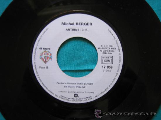 Discos de vinilo: Singels Michel Berger  1981 - Foto 2