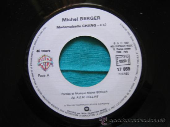 Discos de vinilo: Singels Michel Berger  1981 - Foto 3