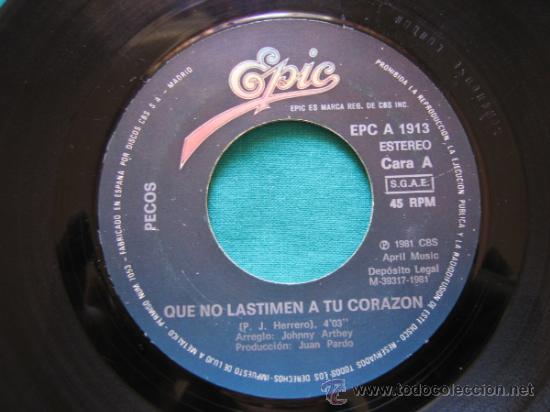 Discos de vinilo: Singels Los Pecos 1981 - Foto 2
