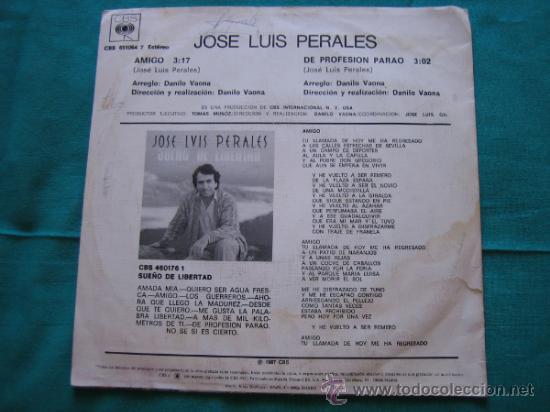 Discos de vinilo: Singels Jose Luis Perales 1987 - Foto 4