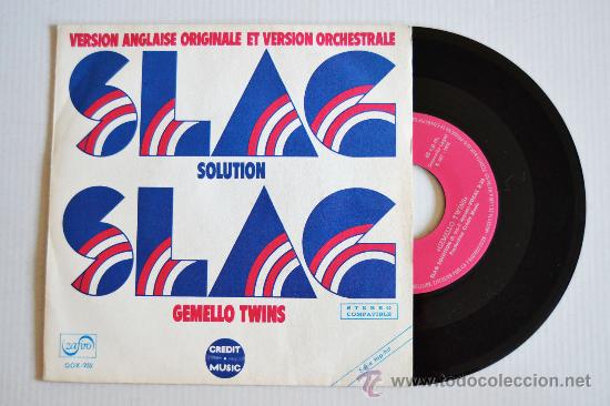 Discos de vinilo: GEMELLO TWINS - Slag Solution (ZAFIRO Single 1973) ESPA&Ntilde;A - Foto 1
