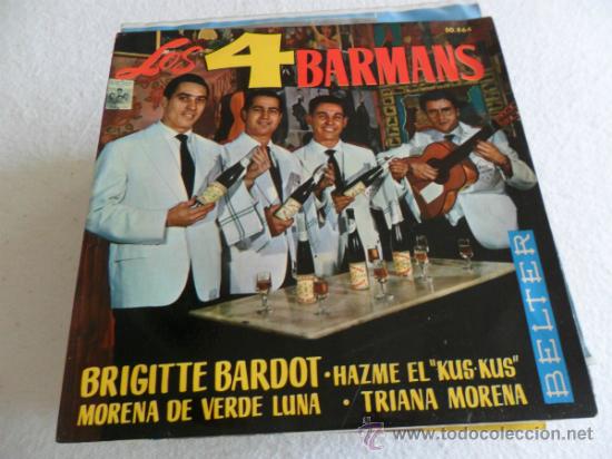 Discos de vinilo: LOS 4 BARMANS - BRIGITTE BARDOT + 3 EP 1962 - Foto 1