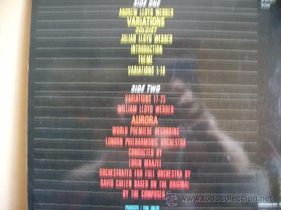 Discos de vinilo: ANDREW LLOYD WEBBER ---- VARIATIONS - Foto 2