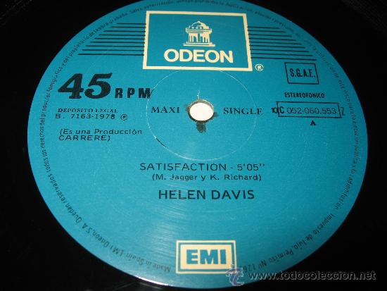 Discos de vinilo: MAXI SINGLE HELEN DAVIS SATISFACTION / YESTERDAY A KING .EMI ODEON 1978 EDICION LIMITADA - Foto 3
