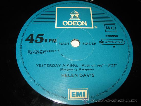 Discos de vinilo: MAXI SINGLE HELEN DAVIS SATISFACTION / YESTERDAY A KING .EMI ODEON 1978 EDICION LIMITADA - Foto 4