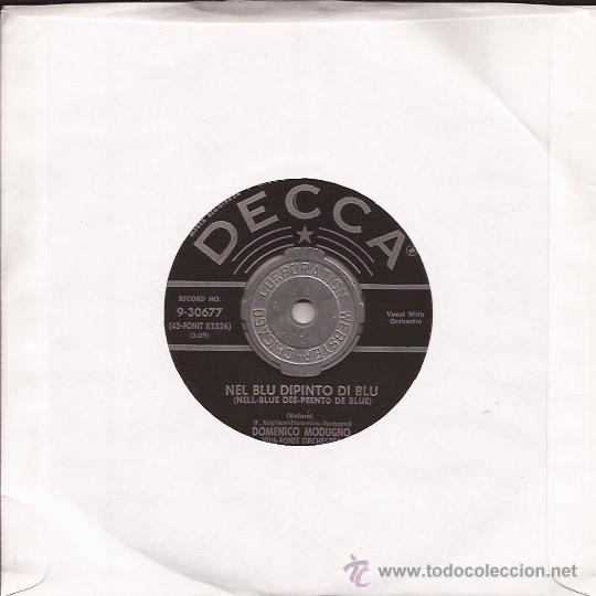 Discos de vinilo: SINGLE-DOMENICO MODUGNO-DECCA 30677-USA-195??? - Foto 1