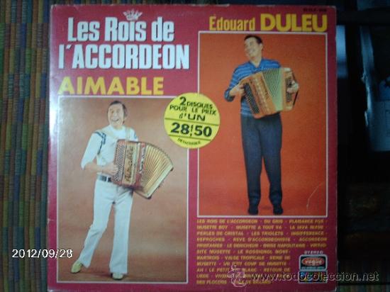 Discos de vinilo: Aimable - Edouard Duleu  Les rois de l&acute;accordeon - Foto 1