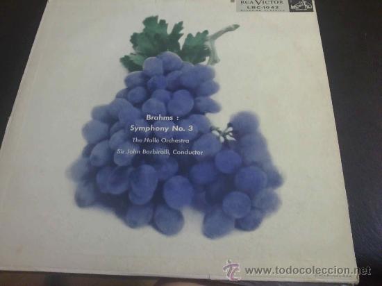 Discos de vinilo: BRAHMS SYMPHONY 3 - DIRECTOR JOHN BARBIROLLI - LP DE VINILO - Foto 1