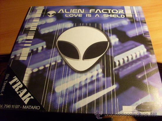 Discos de vinilo: ALIEN FACTOR 2 ( LOVE IS A SHIELD) 12 INCH MAXI WHITE VINYL (B-28) - Foto 1