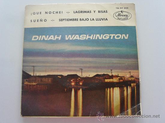 Discos de vinilo: DINAH WASHINGTON - &iexcl; QUE NOCHE ! + 3 EP - Foto 1