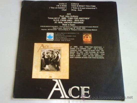 Discos de vinilo: ACE I&acute;M A MAN SOY UN HOMBRE - Foto 2