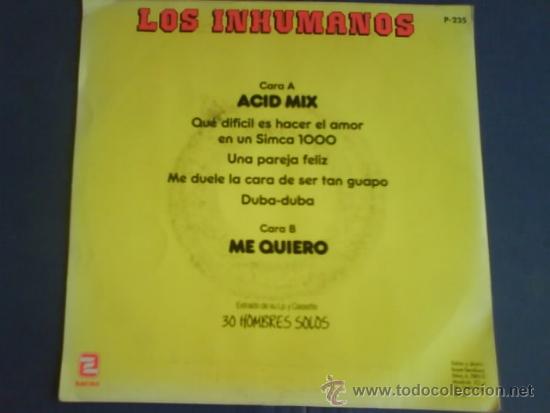 Discos de vinilo: LOS INHUMANOS ACID MIX - Foto 2