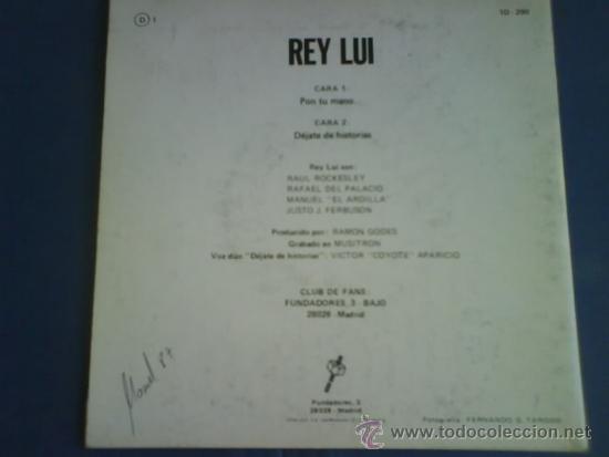 Discos de vinilo: REY LUI  PON TU MANO - Foto 2