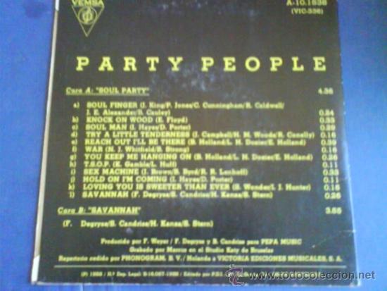 Discos de vinilo: PARTY PEOPLE  SOUL PARTY - Foto 2