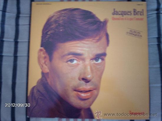 Discos de vinilo: Jacques Brel   Quand on n&acute;a que l&acute;amour - Foto 1