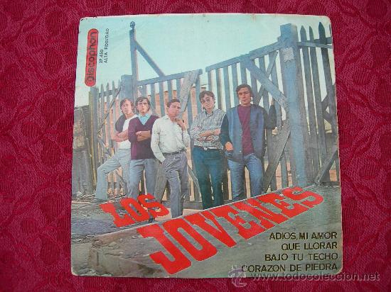 Discos de vinilo: LOS JOVENES // ADIOS MI AMOR + 3 - Foto 1