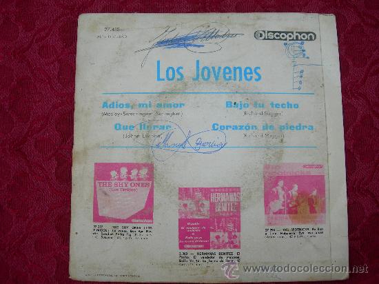 Discos de vinilo: LOS JOVENES // ADIOS MI AMOR + 3 - Foto 2