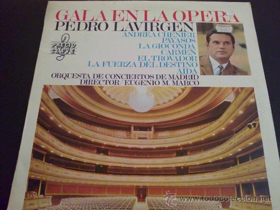 Discos de vinilo: PEDRO LAVIRGEN, GALA EN LA &Oacute;PERA - LP DE VINILO - Foto 1