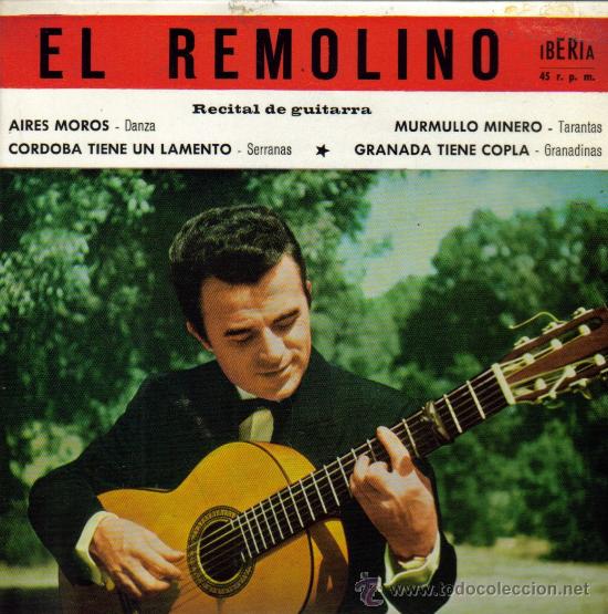 Disques de vinyle: EL REMOLINO-AIRES MOROS + CORDOBA TIENE UN LAMENTO + MURMULLO MINERO + GRANADA TIENE COPLA EP 1966