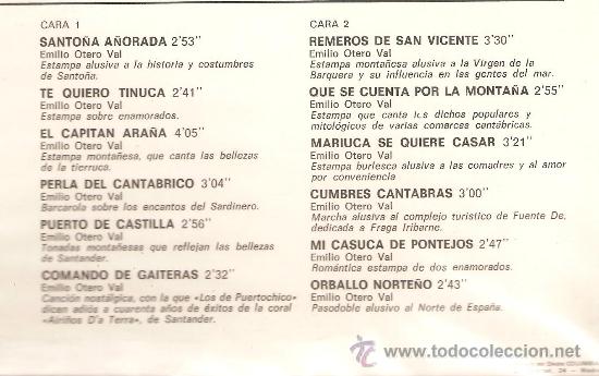 Discos de vinilo: LP CANTABRIA FOLK : LOS DE PUERTOCHICO - Foto 2