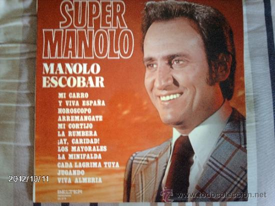 Discos de vinilo: Manolo Escobar Super Manolo - Foto 1