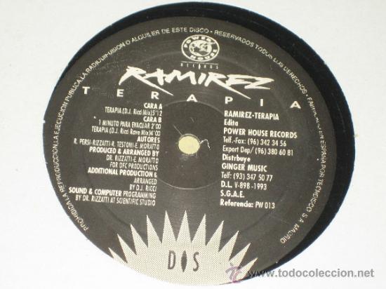 Discos de vinilo: RAMIREZ - TERAPIA - MAXI - 1993 - Foto 2
