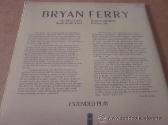 Discos de vinilo: BRYAN FERRY (ROXY MUSIC) - EXTENDED PLAY - BEATLES COVER. - Foto 2 - 33710061