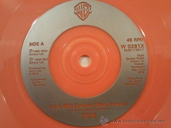 Discos de vinilo: R.E.M. CRUHS WITH EYELINER SINGLE RARO - Foto 1