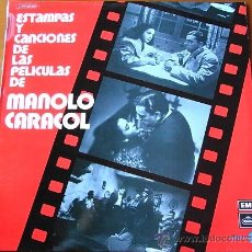 Discos de vinilo: FLAMENCO - ESTAMPAS Y CANCIONES DE LAS PELÍCULAS DE MANOLO CARACOL. Lote 33760660