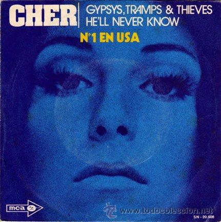 Discos de vinilo: CHER &middot;&middot;&middot; Gypsys, tramps & thieves / Hell never know - (Single 45r) - Foto 1