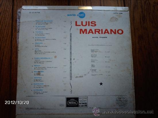 Discos de vinilo: luis mariano - violetas imperiales - Foto 2