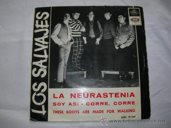 Discos de vinilo: EP LOS SALVAJES // LA NEURASTENIA + 3 - Foto 1