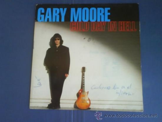 Discos de vinilo: GARY MOORE  COLD DAY IN HELL + CARTA PRESENTACION DE VIRGIN - Foto 1