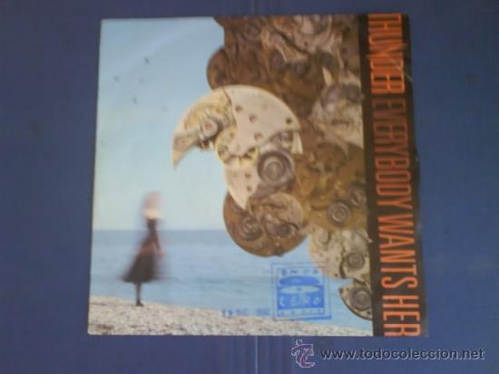 Discos de vinilo: THUNDER  EVERYBODY WANTS HER  PROMO - Foto 1