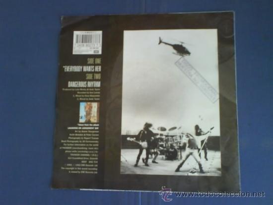 Discos de vinilo: THUNDER  EVERYBODY WANTS HER  PROMO - Foto 2