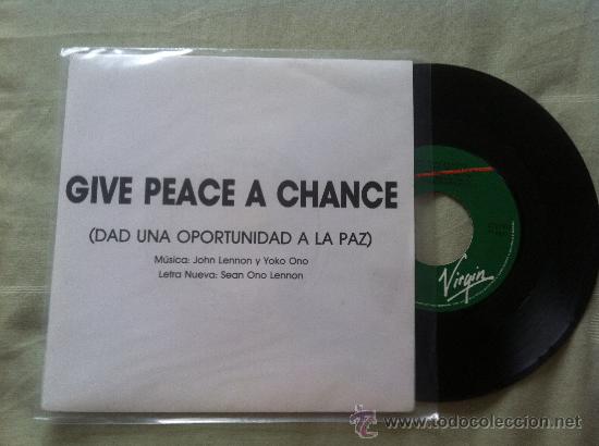 Discos de vinilo: 7&rdquo; GIVE PEACE A CHANCE - Foto 1