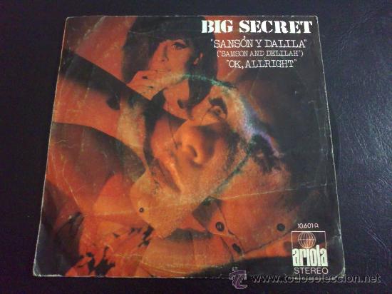 Discos de vinilo: BIG SECRET, SANS&Oacute;N Y DALILA - SINGLE DE VINILO - Foto 1