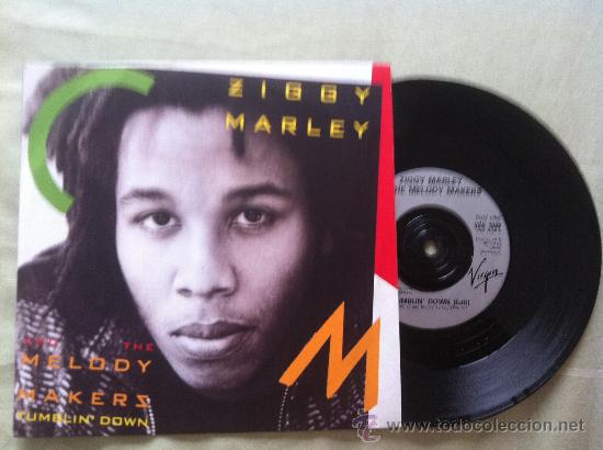 Discos de vinilo: 7&rdquo; ZIGGY MARLEY & THE MELODY..TUMBLIN DOWN - Foto 1