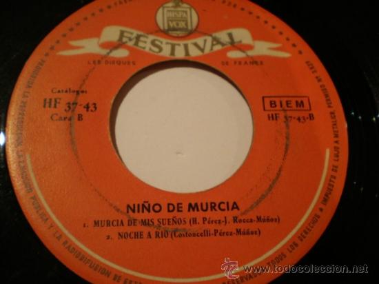 Discos de vinilo: SINGLE DEL NI&Ntilde;O DE MURCIA - Foto 1
